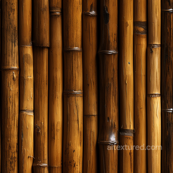 Bamboo Texture Featuring Vertical Polished Brown Culms with Natural Grain Bamboo texture preview