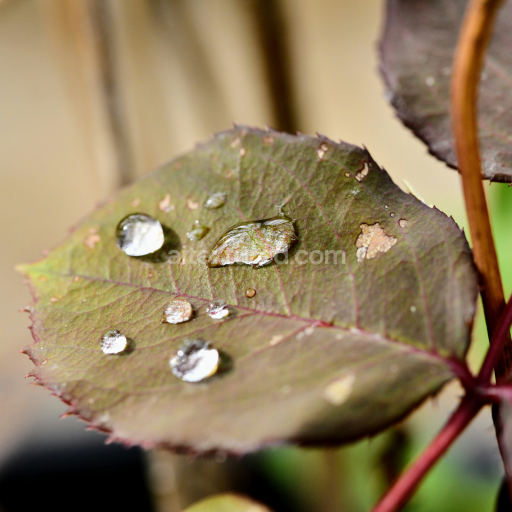 High-Resolution PBR Texture of a Natural Leaf Surface with Water Droplets