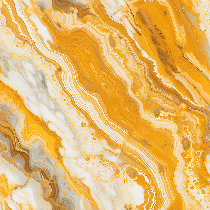 Giallo Siena Marble Featuring Bold Orange and Creamy White Vein Patterns seamless PBR texture preview