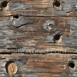 seamless Seamless 3D PBR Cracked Weathered Wood Texture Featuring Large Knothole Damage texture 8k free download PBR