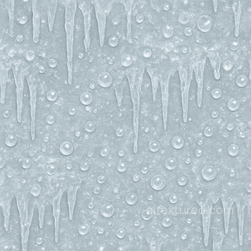 Of Ice Stalactites With Frozen Droplets And Icy Sparkle seamless Ice PBR texture