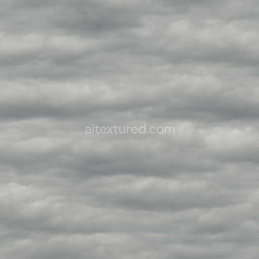 Seamless 3d texture pbr 8k of layered altostratus cloud formation