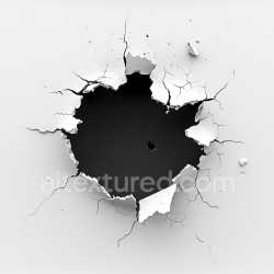 seamless Seamless 3D Cracked and Holed White Plaster PBR Texture with Jagged Edges texture 8k free download PBR