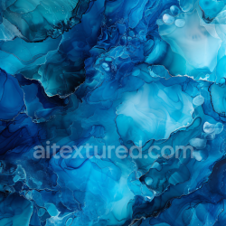 seamless Seamless 3D Alcohol Ink PBR Texture Featuring Deep Blue Floral Veining and Fluid Translucent Layers texture 8k free download PBR