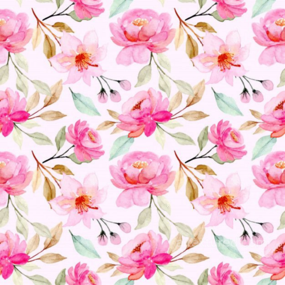 Watercolor Pink Flower Pattern on Fabric Seamless Texture Pink Flower texture preview