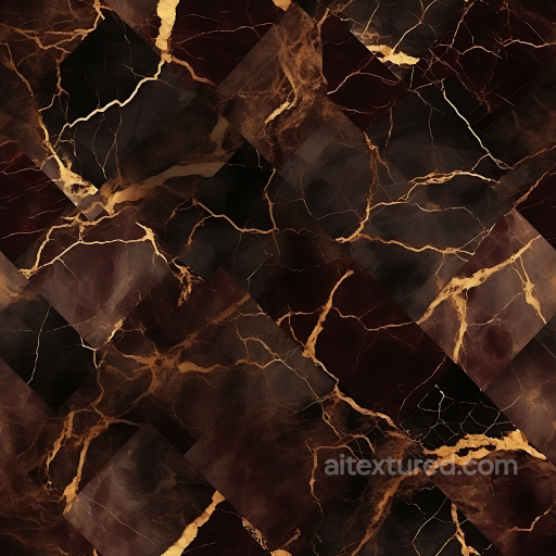 Brown Marble PBR Texture with Bold Golden Veins and Polished Finish seamless Marble PBR texture