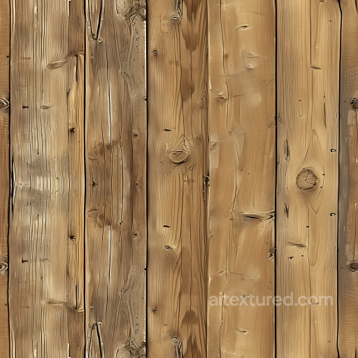 Weathered Pine Wood Planks PBR Texture with Natural Knots and Grain seamless Wood PBR texture