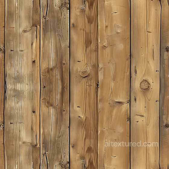 Weathered Pine Wood Planks PBR Texture with Natural Knots and Grain Wood texture preview
