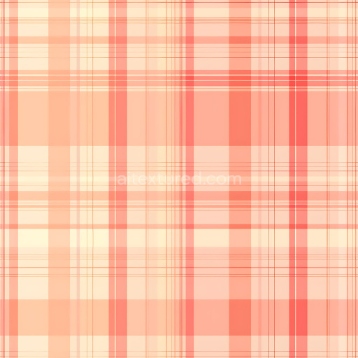 Seamless 3D PBR Texture of Soft Red and Cream Plaid Fabric Pattern