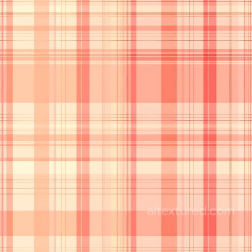 Seamless 3D PBR Texture of Soft Red and Cream Plaid Fabric Pattern texture preview