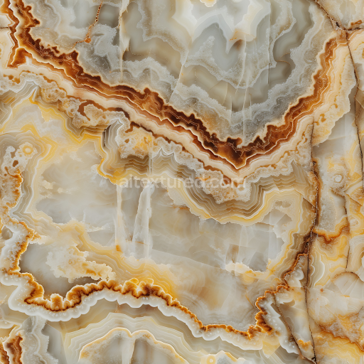 Seamless 3D PBR Onyx Stone Texture Featuring Translucent Layers and Organic Banding