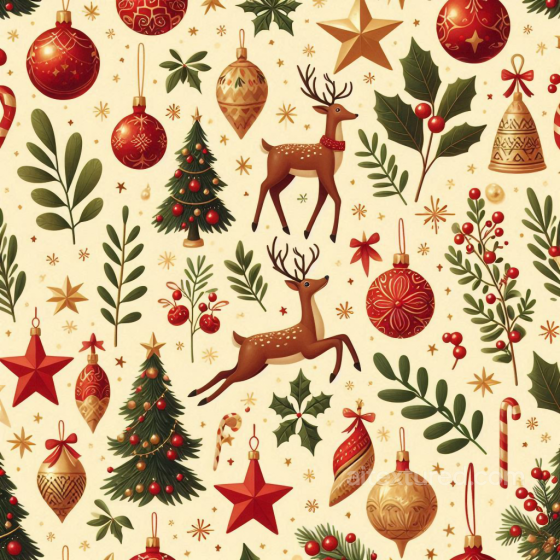 With Vintage Christmas Decorations And Festive Elements Christmas vintage texture preview