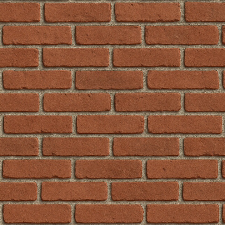 Natural Red Brick seamless PBR texture preview