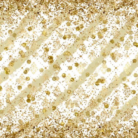 with White Base and Decorative Gold Glitter Motifs White & Gold texture preview