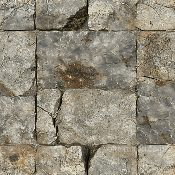 Weathered Stone Wall Texture with Natural Cracks and Erosion Stone texture preview