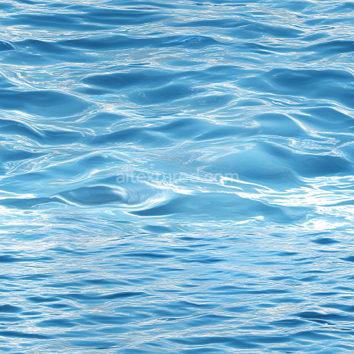 Seamless 3D Water PBR Texture with Realistic Ocean Surface and Soft Wave Patterns