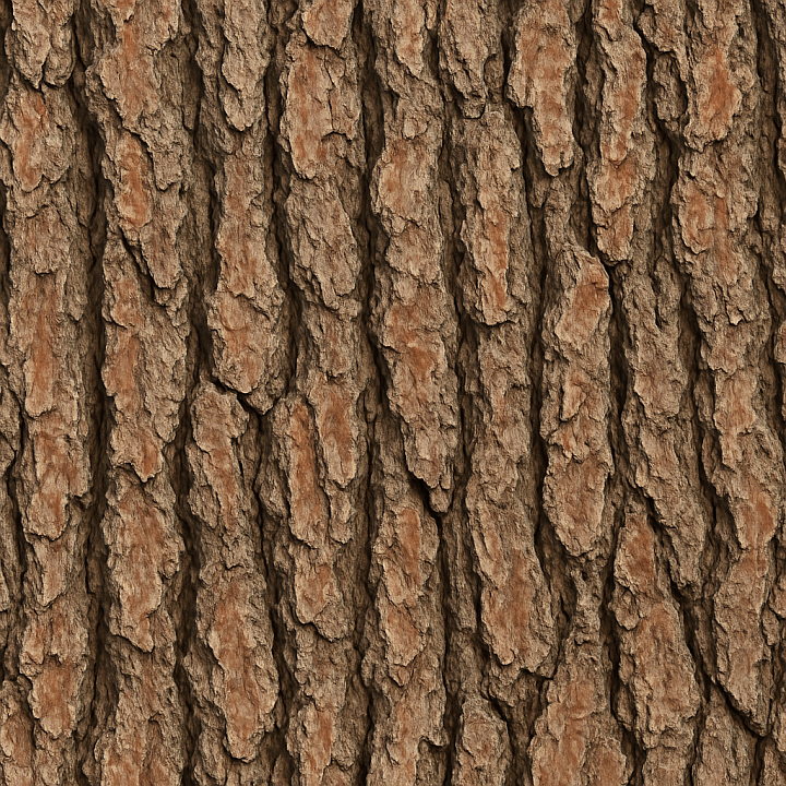 Rough Pine Bark Wood seamless PBR texture preview