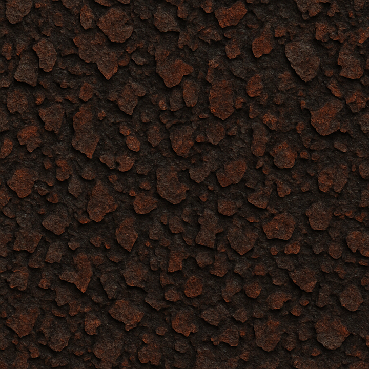 Dark Rust Flakes seamless PBR texture preview