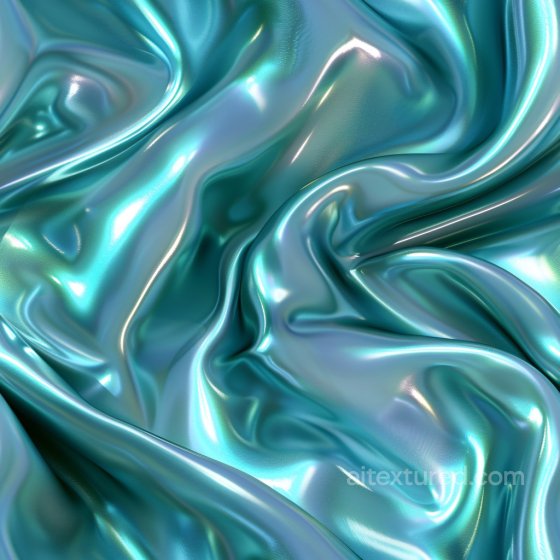 Glossy Satin Fabric Seamless Texture with Iridescent Teal Sheen Glossy texture preview