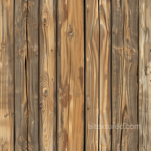 Weathered Pine Wood Planks PBR Texture with Natural Knots and Grain seamless Wood PBR texture