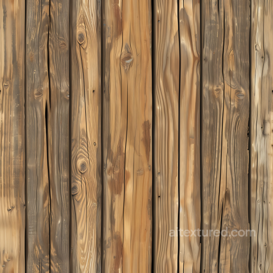 Weathered Pine Wood Planks PBR Texture with Natural Knots and Grain Wood texture preview