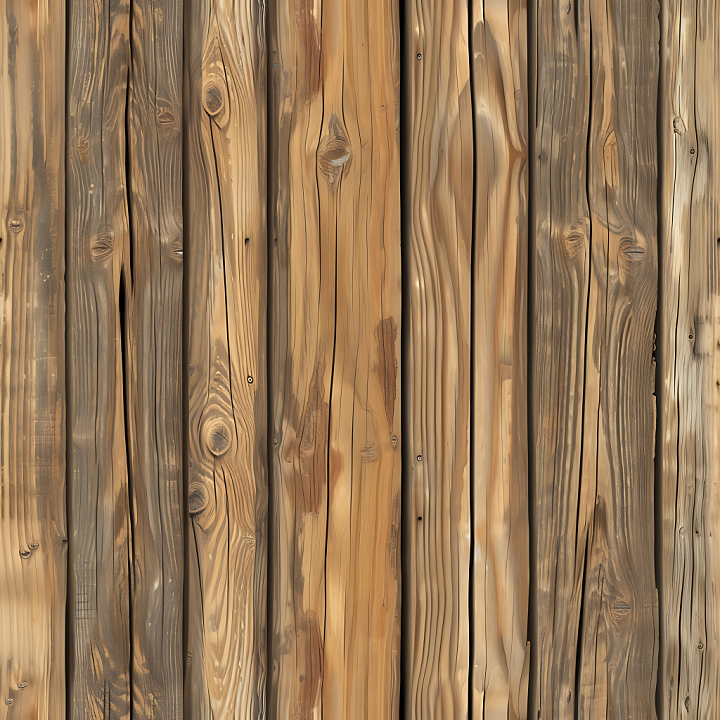 Weathered Pine Wood Planks with Natural Knots and Grain seamless PBR texture preview