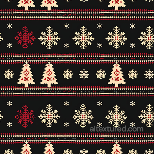 All Christmas Digital paper Texture of Christmas Knitted Fabric with Trees and Snowflakes seamless All Christmas Digital paper PBR texture