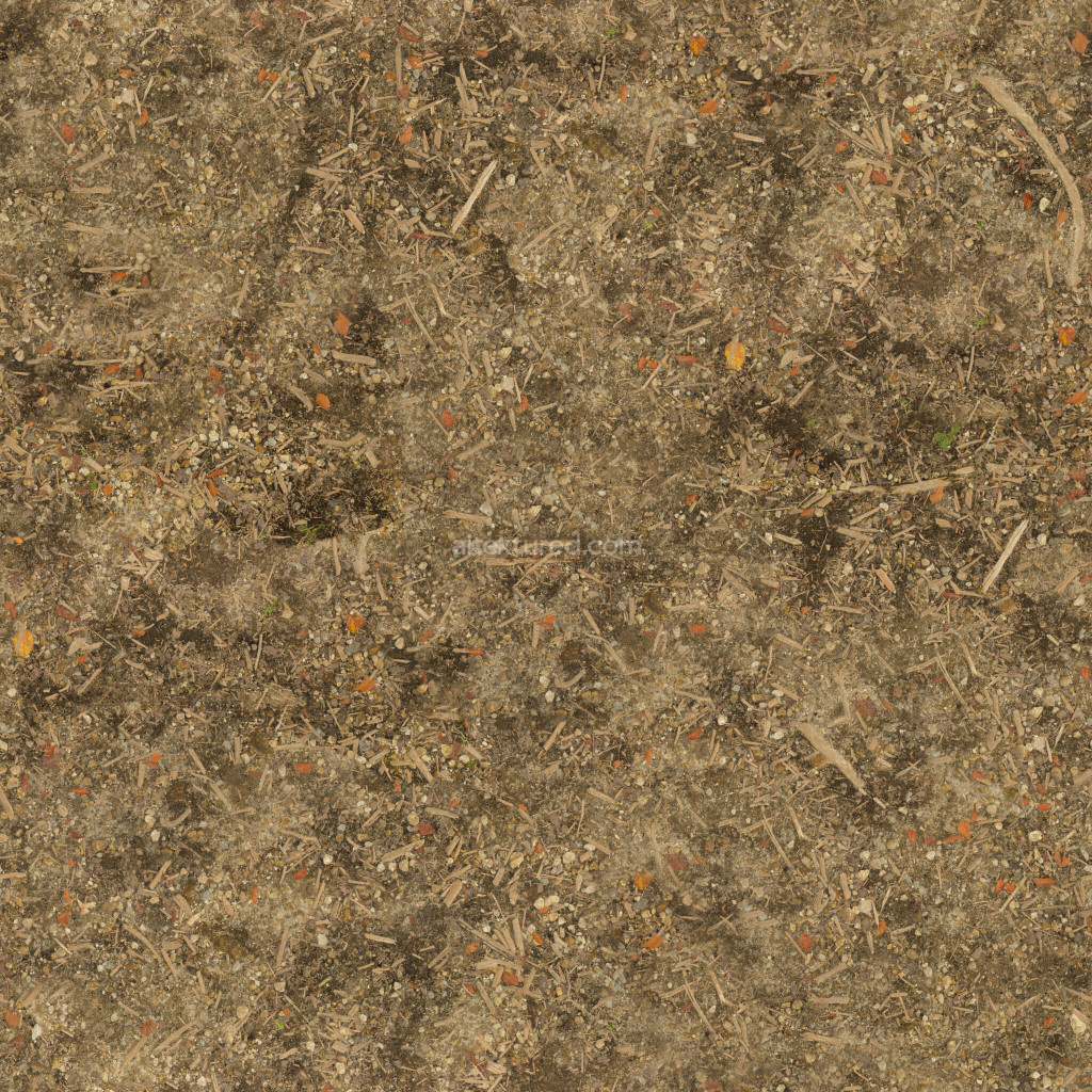 Seamless ground texture with natural elements