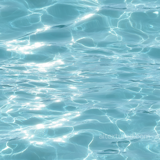 Clear Pool Water PBR Texture with Realistic Sunlight Reflections Water texture preview