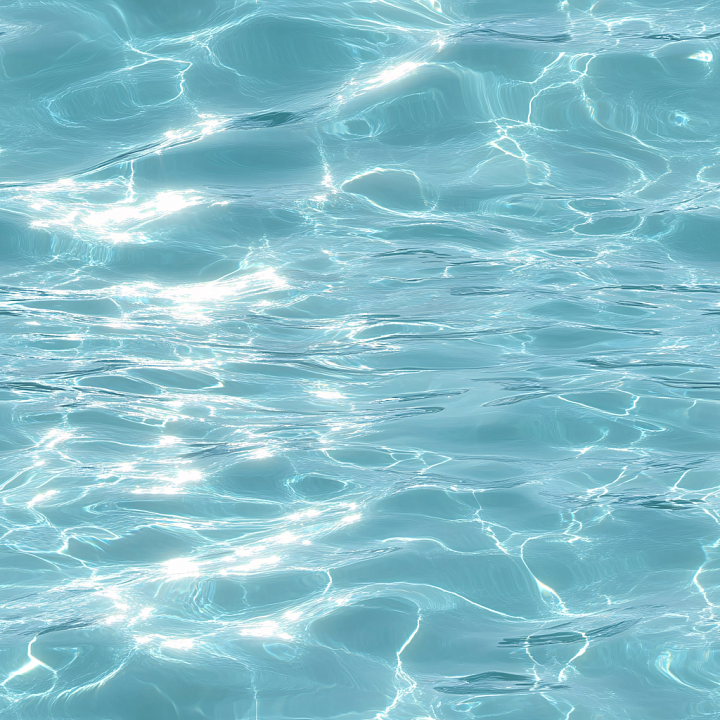 Clear Pool Water with Realistic Sunlight Reflections seamless PBR texture preview