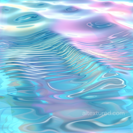 Water PBR Texture with Stylized Pastel Waves and Reflective Surface Water texture preview