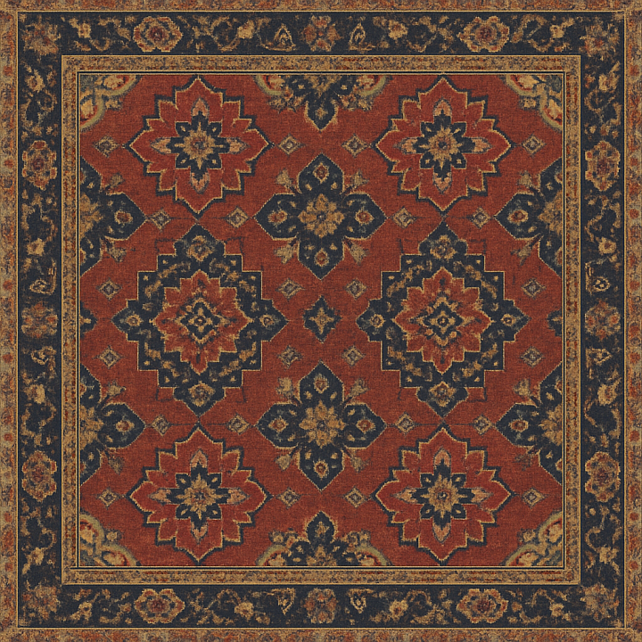 Matte Oriental Carpet seamless PBR texture preview