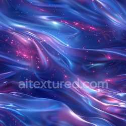 seamless Seamless 3D PBR Texture of Glossy Cosmic Blue-Purple Flow with Sparkling Highlights texture 8k free download PBR