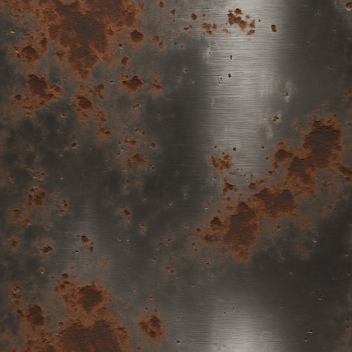 Oxidized Iron Furniture Metal Surface seamless PBR texture preview