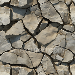seamless Seamless 3D Cracked Stone Ground PBR Texture with Natural Erosion and Rough Edges texture 8k free download PBR