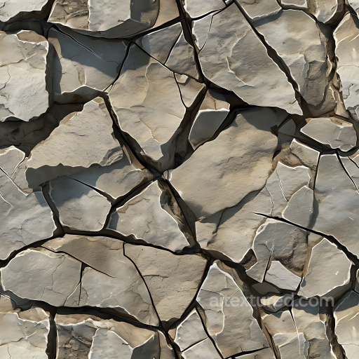 Cracked Stone Ground PBR Texture with Natural Erosion and Rough Edges seamless Stone PBR texture