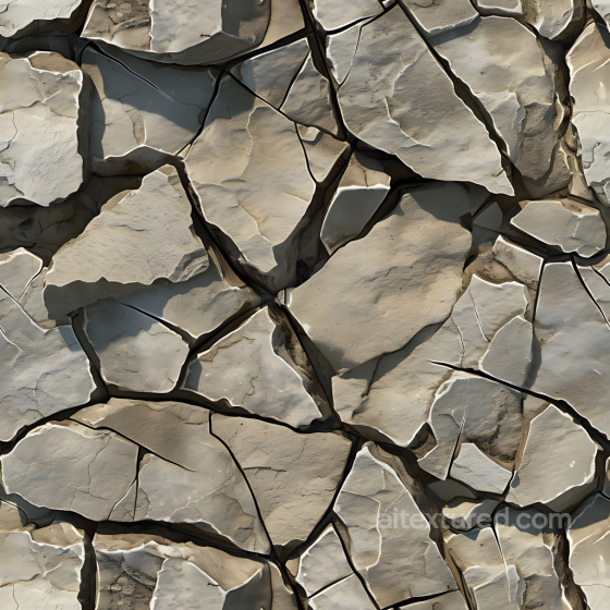 Cracked Stone Ground PBR Texture with Natural Erosion and Rough Edges Stone texture preview