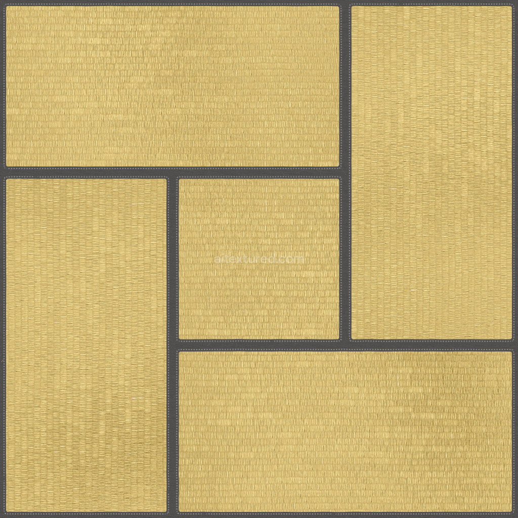 Seamless Tatami PBR texture base color image
