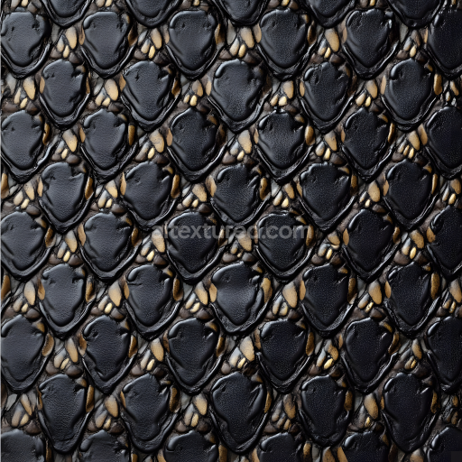Seamless 3D Reptile Skin PBR Texture with Detailed Scaled Surface and Organic Pattern