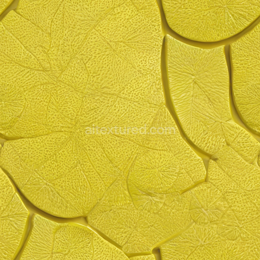 Seamless 3D PBR Texture of Yellow Cracked Leather with Distinct Grain Pattern