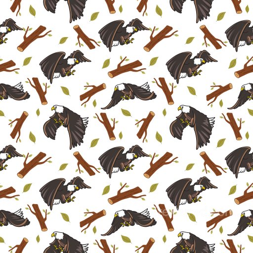 Pattern PBR Texture Featuring Bold Eagle Motifs and Natural Woodland Elements seamless Pattern Bundle PBR texture