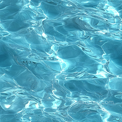 Water PBR Texture Featuring Clear Turquoise Pool Water with Gentle Ripples seamless Water PBR texture