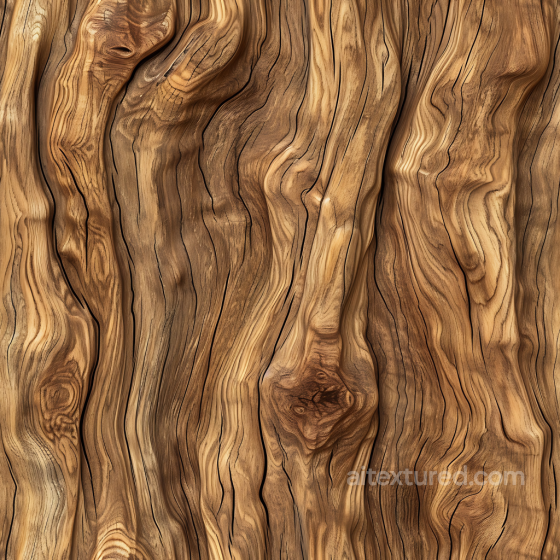 Rustic Knotted Wood Planks PBR Texture with Distinct Grain Wood texture preview