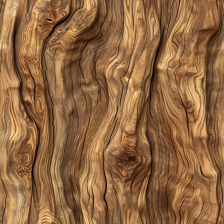 Rustic Knotted Wood Planks with Distinct Grain seamless PBR texture preview