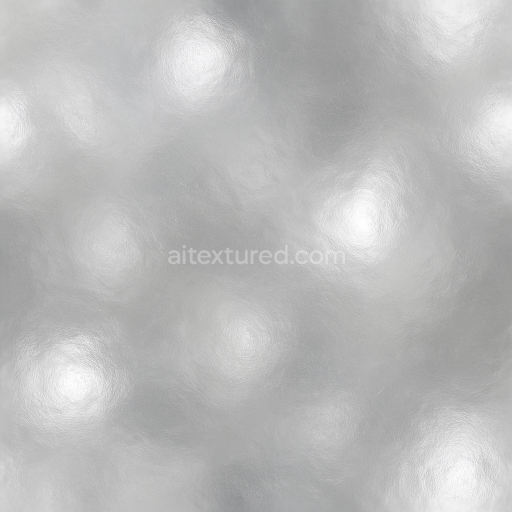 Seamless shiny metal 3d texture pbr 8k silver plating surface with metal shine and metal highlights