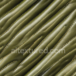 seamless Seamless 3D Olive Green Quilted Leather PBR Texture with Detailed Stitching and Wrinkles texture 8k free download PBR