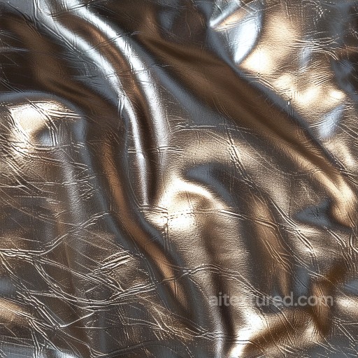 Glossy Distressed Brown Leather Seamless Texture with Fine Wrinkles and Creases seamless Leather PBR texture