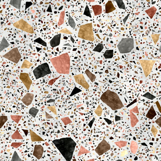 Terrazzo Smooth Colorful Textured Modern Decorative Tileable Patterned Polished Durable