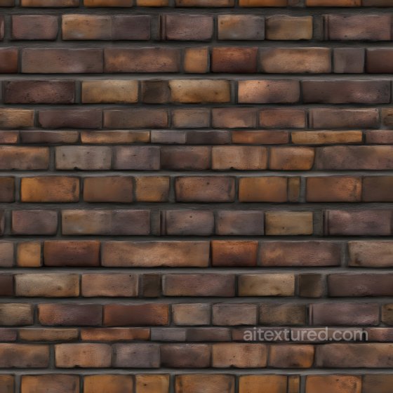 Cracked Brick Wall Texture with Dark Earthy Tones and Weathered Surfaces Brick texture preview