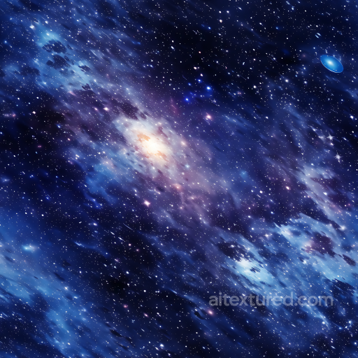 Space PBR Texture Featuring Glowing Galactic Clouds and Starfield seamless Star, space, planets PBR texture